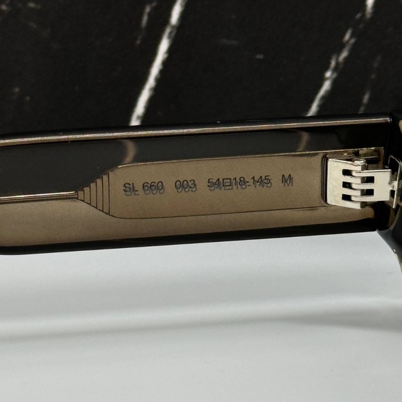 NEW SL660 003 SAINT LAURENT BROWN GREY SQUARE SL 660 003 UNISEX SUNGLASSES SL660 - Picture 9 of 10